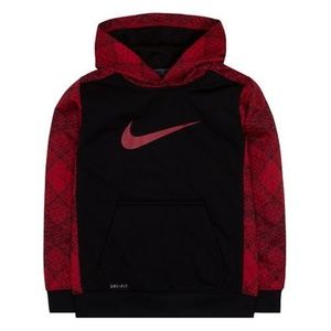 Boys NWT Nike hooded sweatshirt black and red